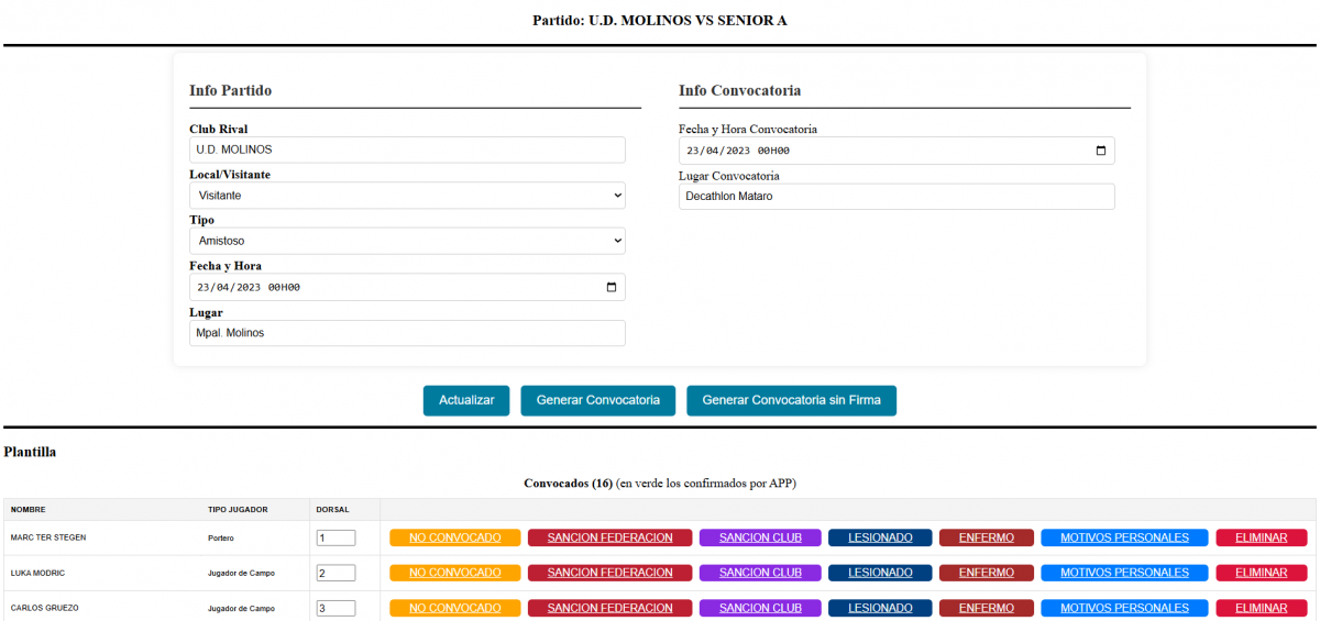 convocatoria